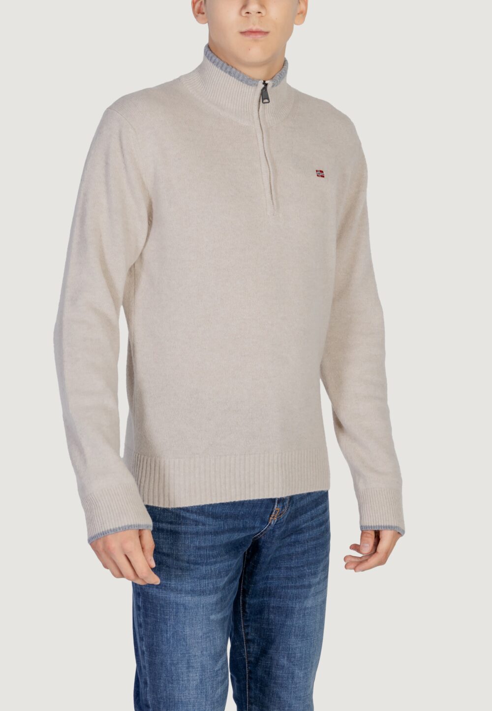 Maglione Napapijri dain hz 5 Beige - Foto 4