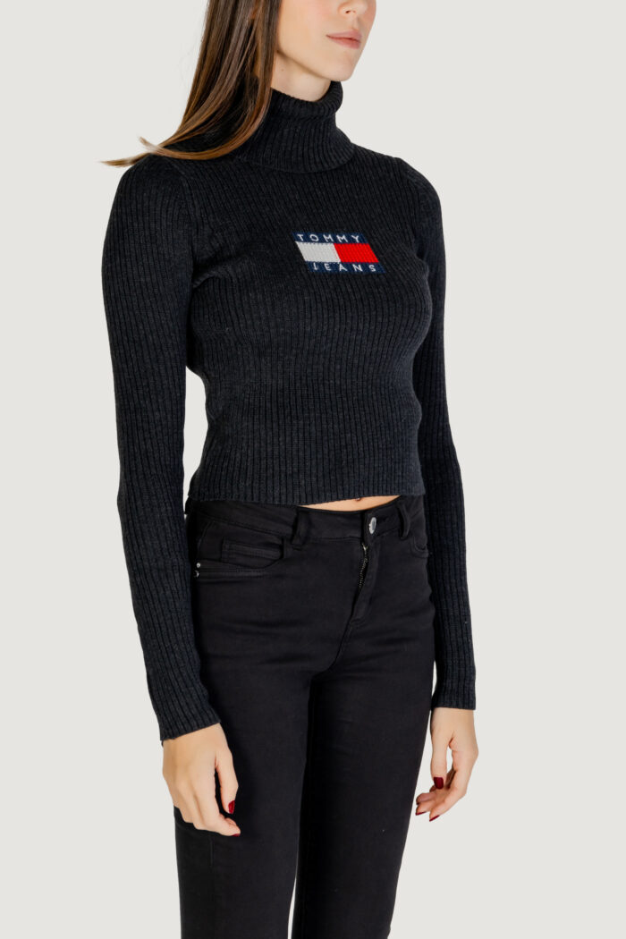 Maglione Tommy Hilfiger Jeans tjw melange trtlnck Nero