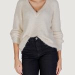 Maglione Vero Moda vmnera ls v-neck pullover boo Bianco - Foto 1