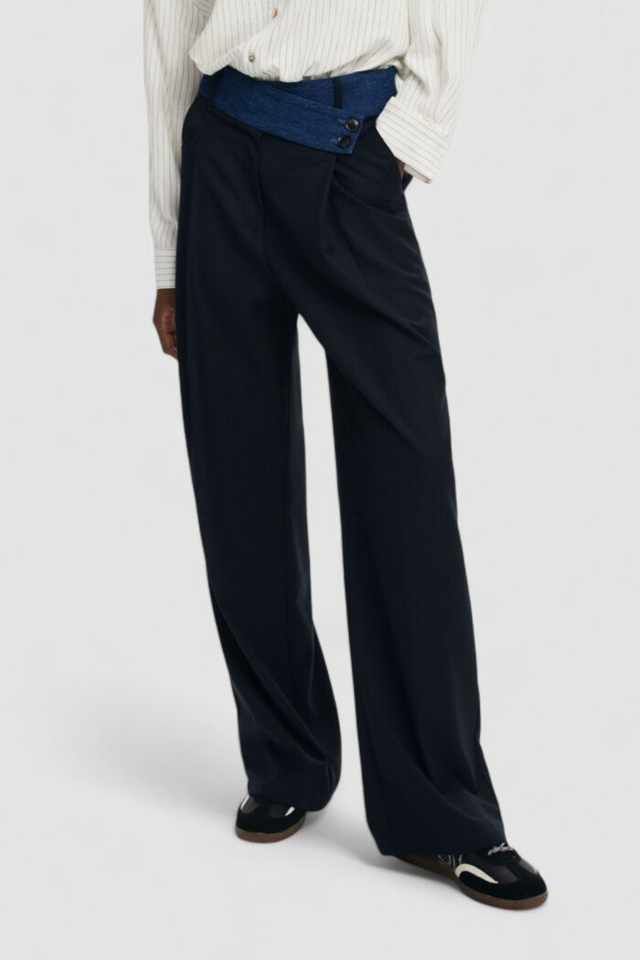 Pantaloni a palazzo Desigual pant_garona Blu