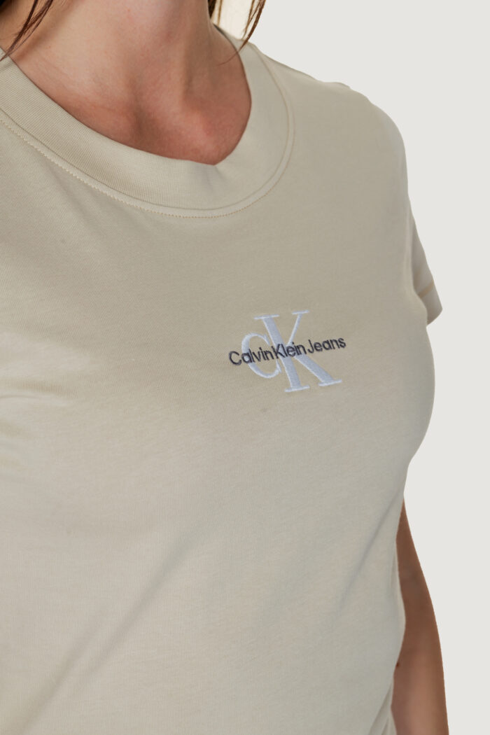 T-shirt Calvin Klein Jeans monologo tee Beige