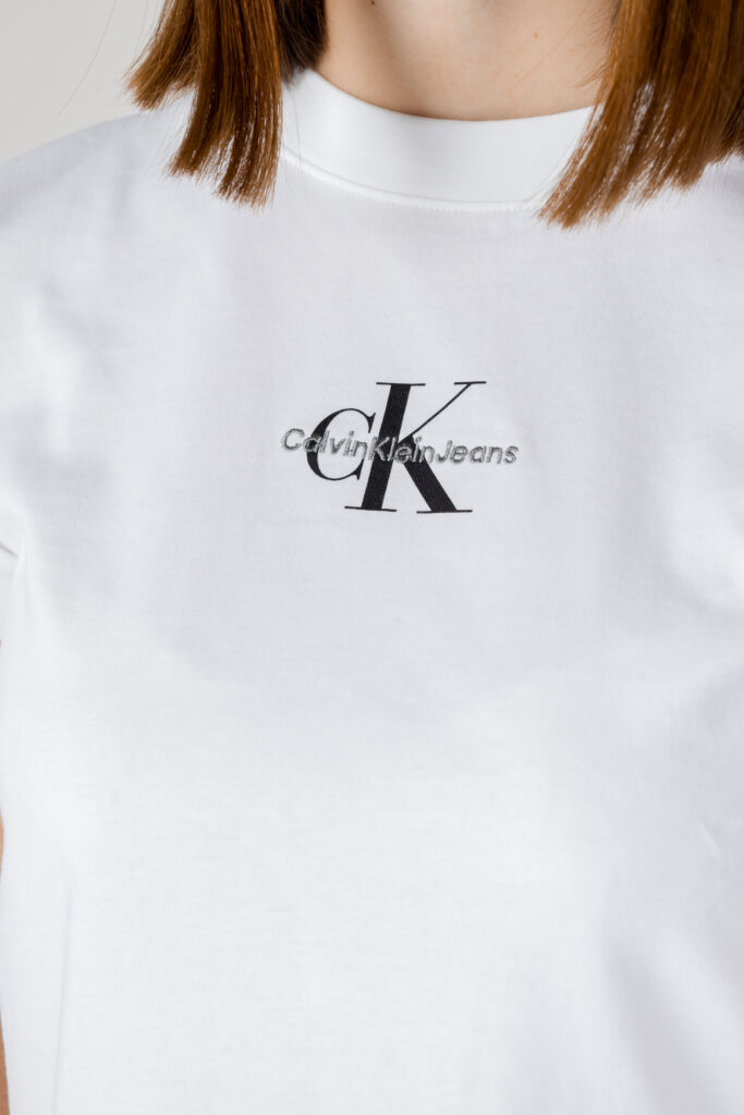 T-shirt Calvin Klein Jeans monologo baby Bianco – Nero