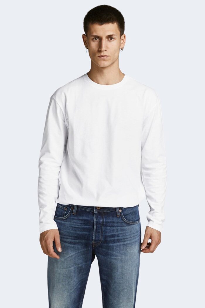 T-shirt manica lunga Jack Jones jjenoa tee o-neck ls noos – 12190128 Bianco