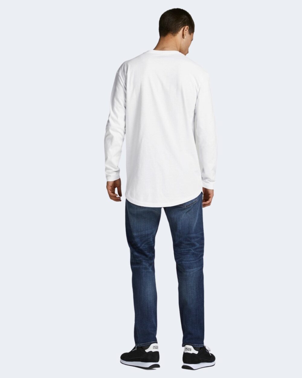 T-shirt manica lunga Jack Jones jjenoa tee o-neck ls noos - 12190128 Bianco - Foto 3