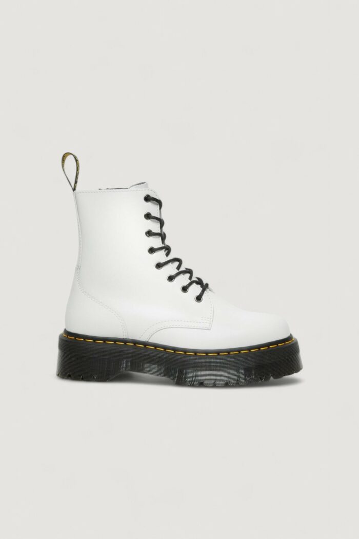 Anfibi Dr. Martens jadon polished smooth Bianco