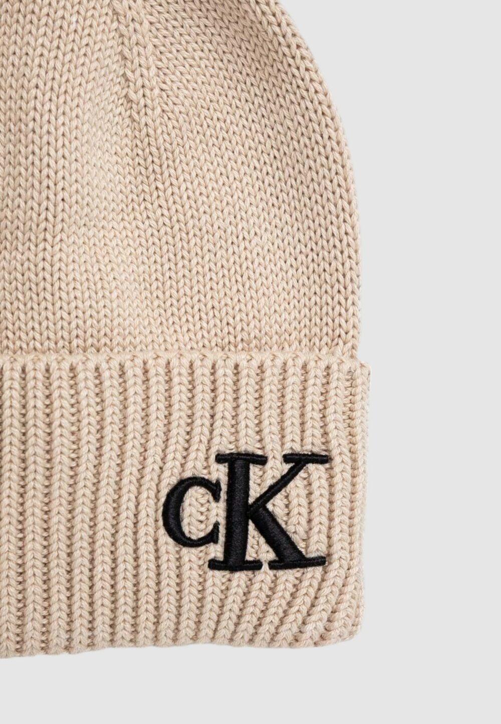 Berretto Calvin Klein seasonal pom pom beanie Beige - Foto 3