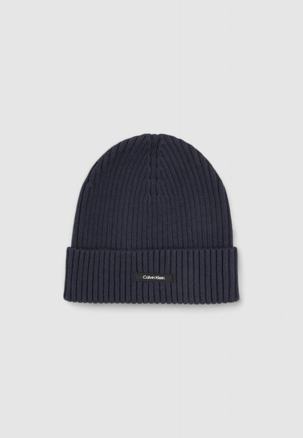 Berretto Calvin Klein classic cotton rib beanie Blu - Foto 1