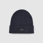 Berretto Calvin Klein classic cotton rib beanie Blu - Foto 1