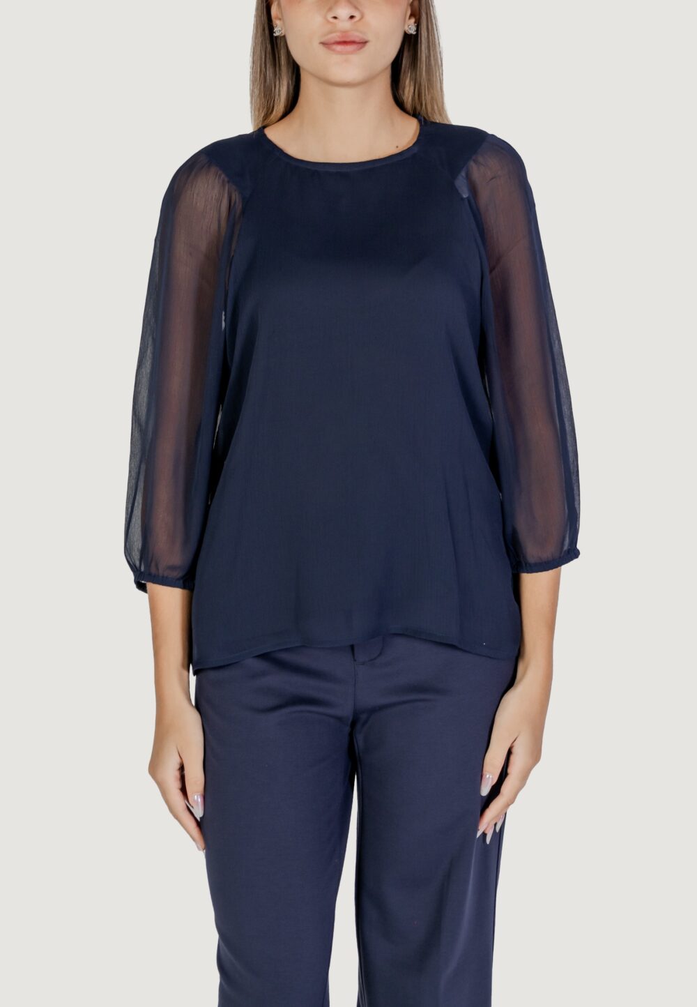 Bluse manica lunga Street One Blu - Foto 5