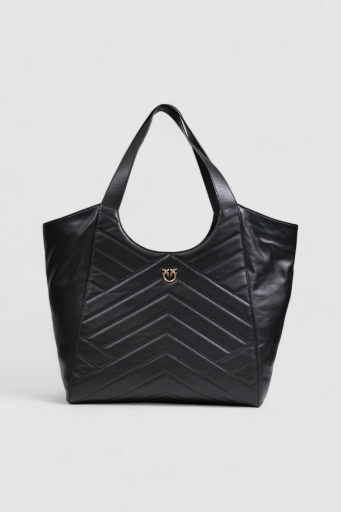 Borsa Pinko tote bag puzzle Nero