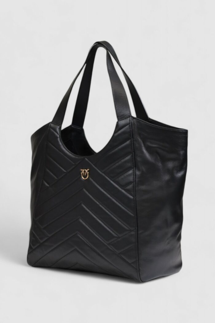 Borsa Pinko tote bag puzzle Nero