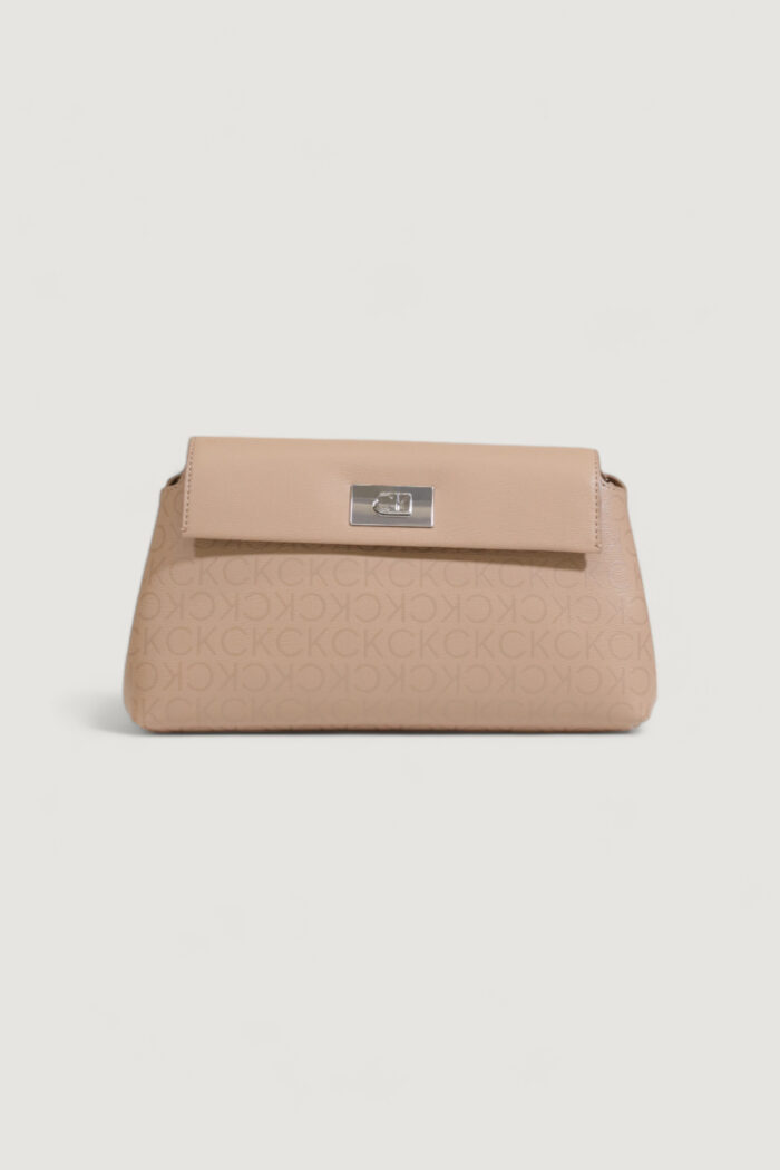 Borsa Calvin Klein ck push shoulder bag Beige scuro