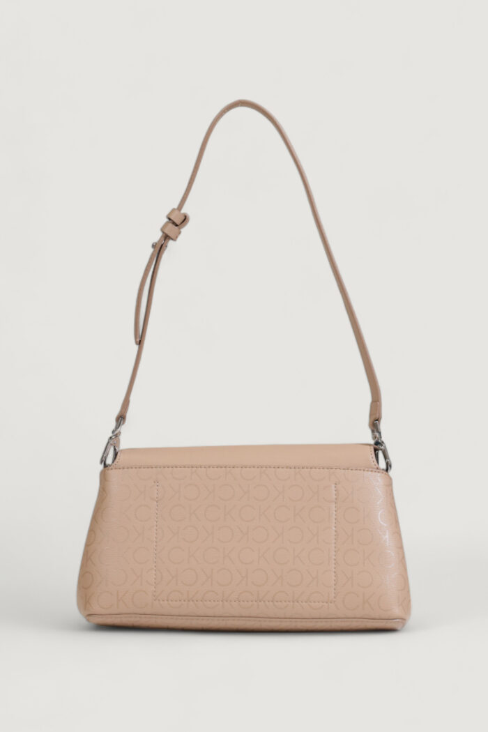 Borsa Calvin Klein ck push shoulder bag Beige scuro