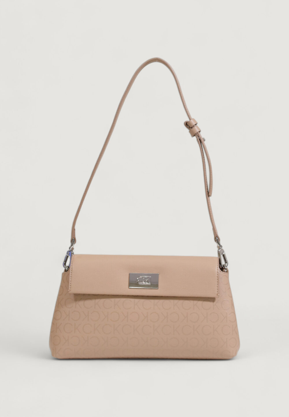 Borsa Calvin Klein ck push shoulder bag Beige scuro - Foto 4