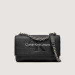 Borsa Calvin Klein Jeans sculpted ew flap w/chain25 mono Black-White - Foto 1