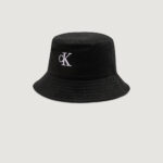 Bucket Calvin Klein Jeans monogram embro bucket hat Nero - Foto 1