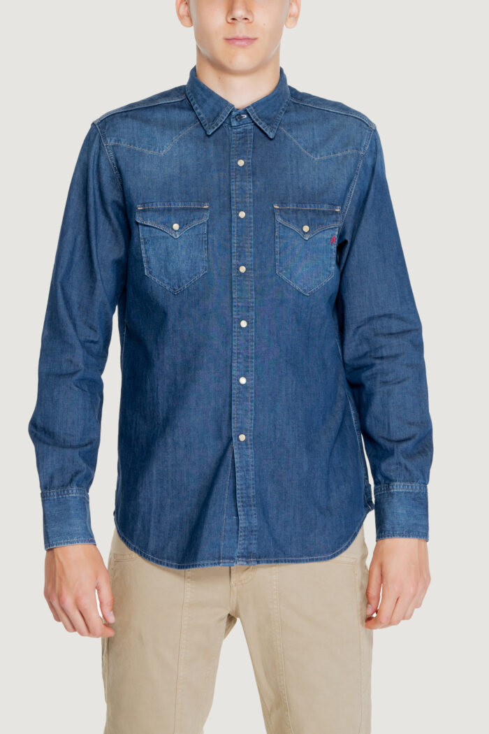 Camicia manica lunga Replay 6.5 oz Denim scuro