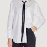 Camicia manica lunga Only onlmoco cala ls bow shirt wvn Bianco - Foto 1