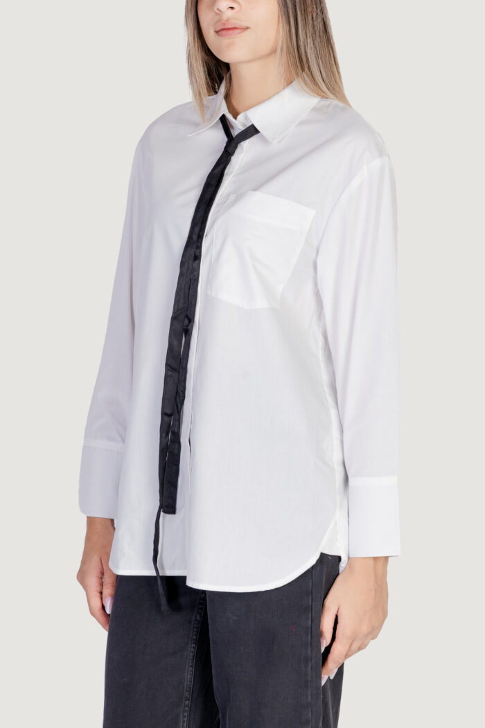 Camicia manica lunga Only onlmoco cala ls bow shirt wvn Bianco