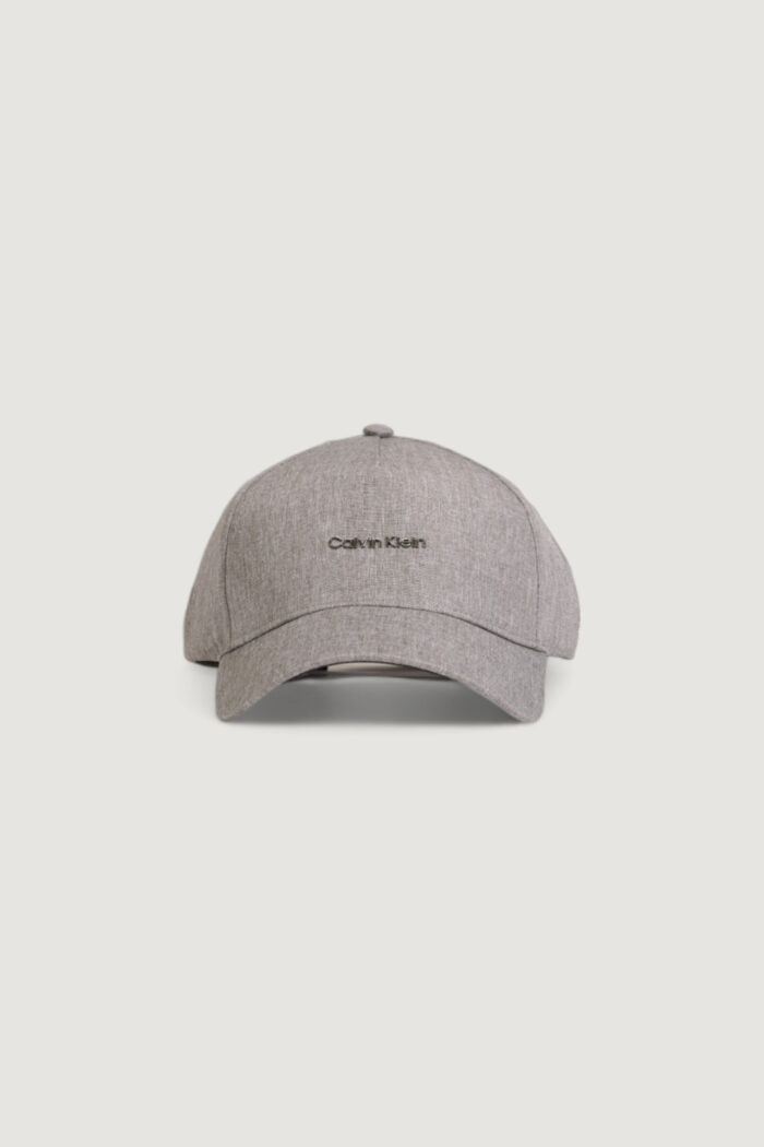 Cappello con visiera Calvin Klein line quilt bb wool Grigio