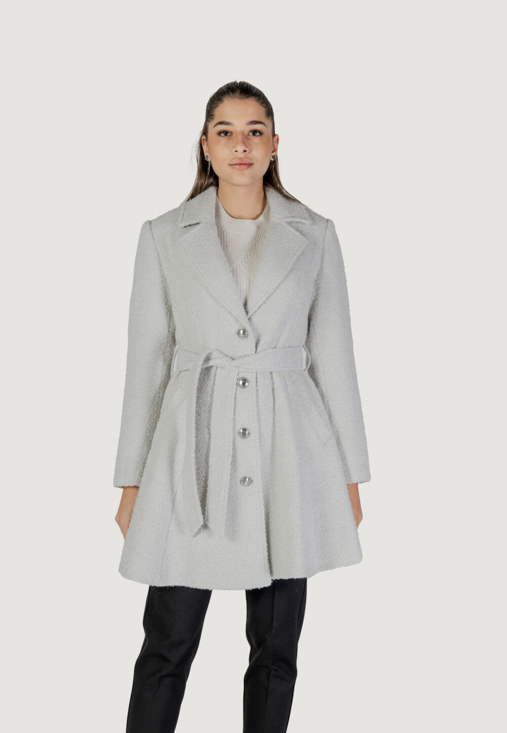 Cappotto Guess loise coat Grigio Chiaro - Foto 6