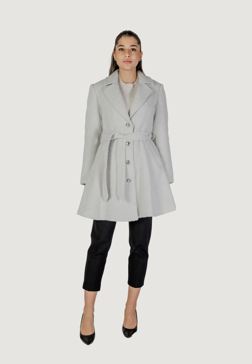 Cappotto Guess loise coat Grigio Chiaro - Foto 7