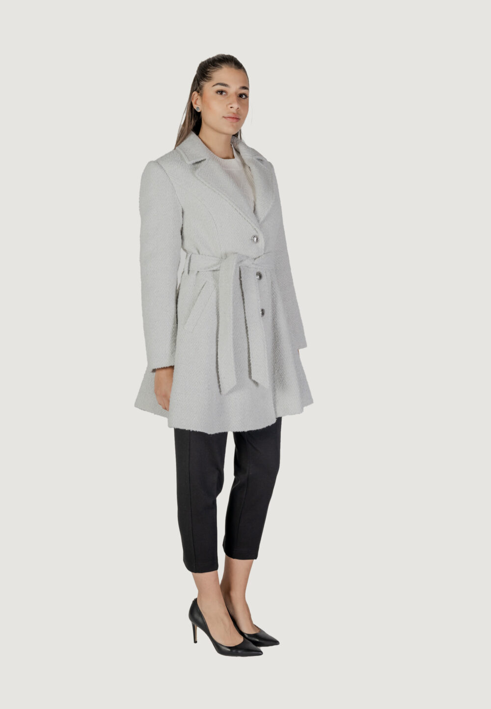 Cappotto Guess loise coat Grigio Chiaro - Foto 9