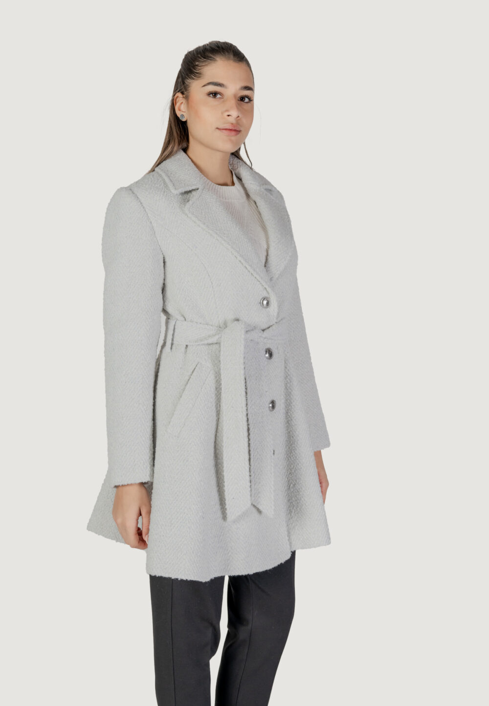 Cappotto Guess loise coat Grigio Chiaro - Foto 11