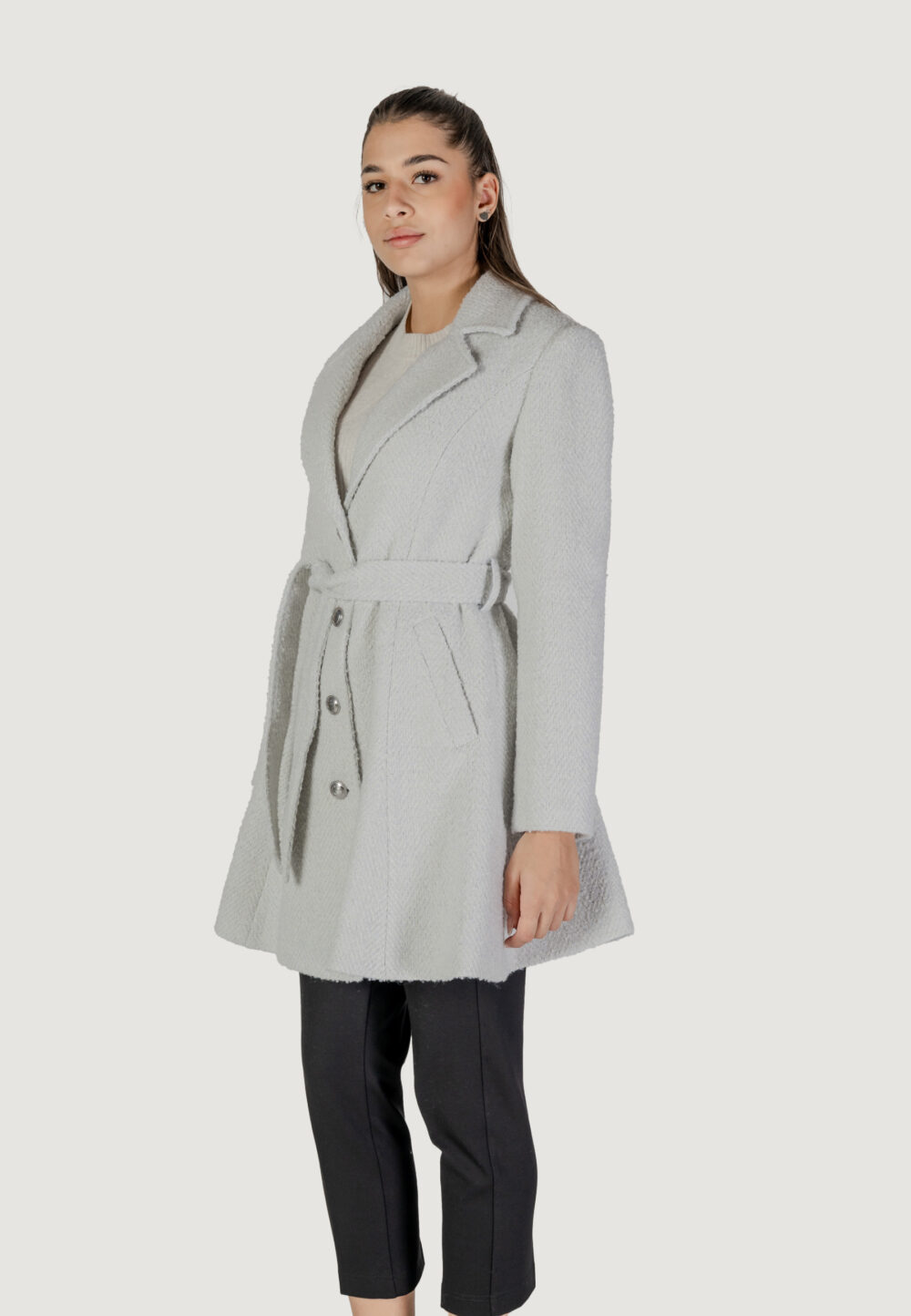 Cappotto Guess loise coat Grigio Chiaro - Foto 12