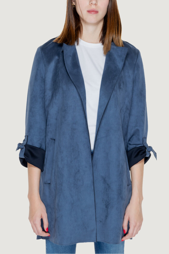 Cappotto Only joline faux suede coat cc otw Indigo