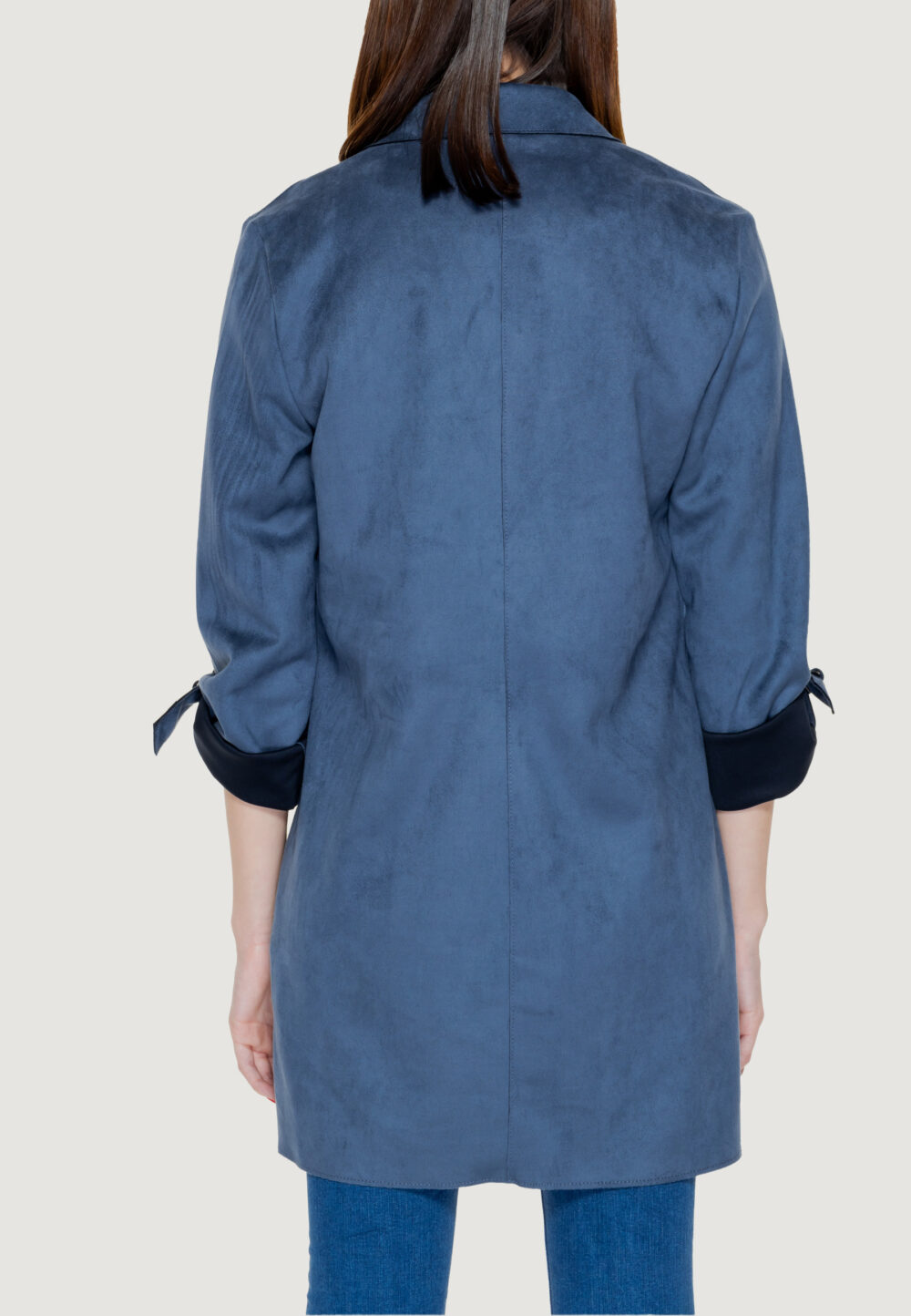 Cappotto Only joline faux suede coat cc otw Indigo - Foto 2