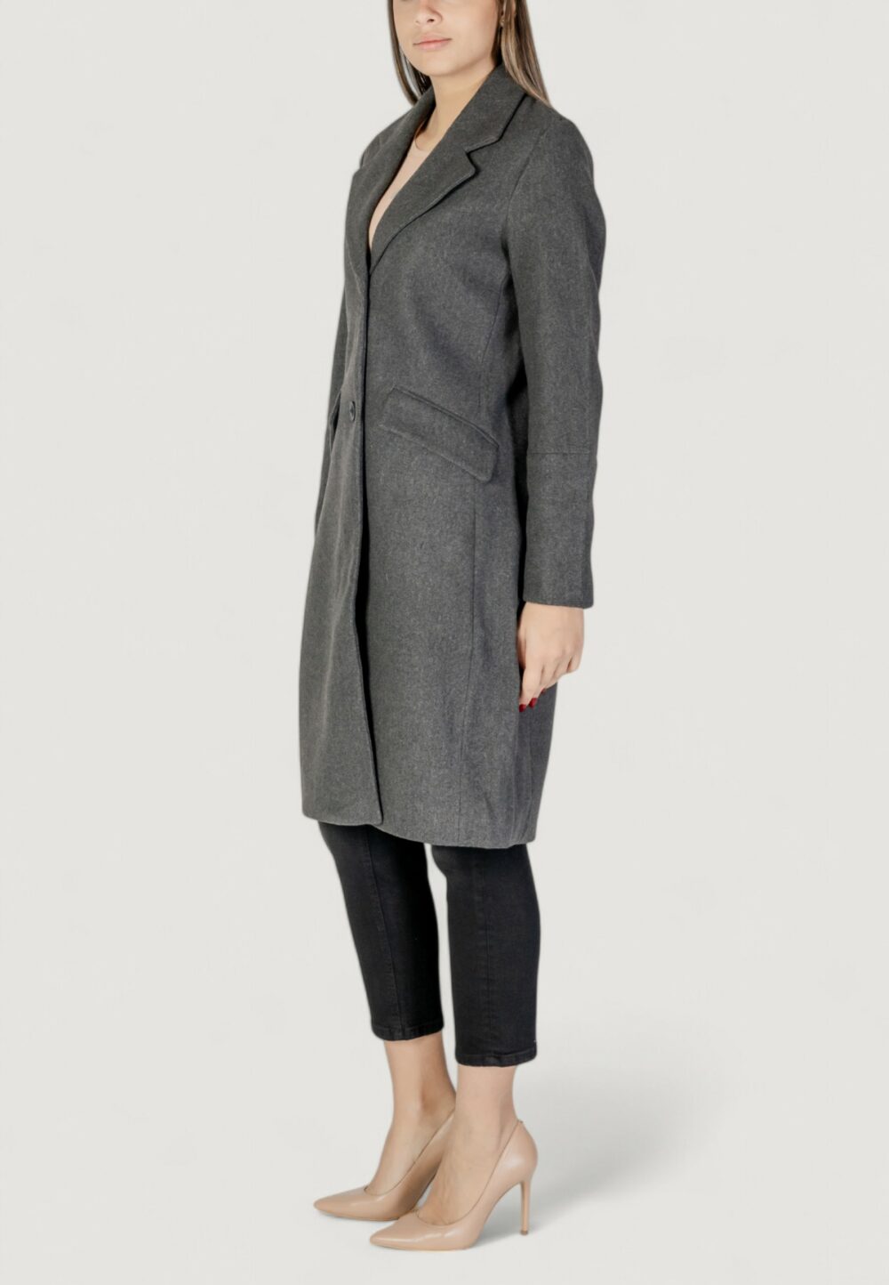 Cappotto Vero Moda vmfortunesara long coat ga boo Grigio - Foto 2