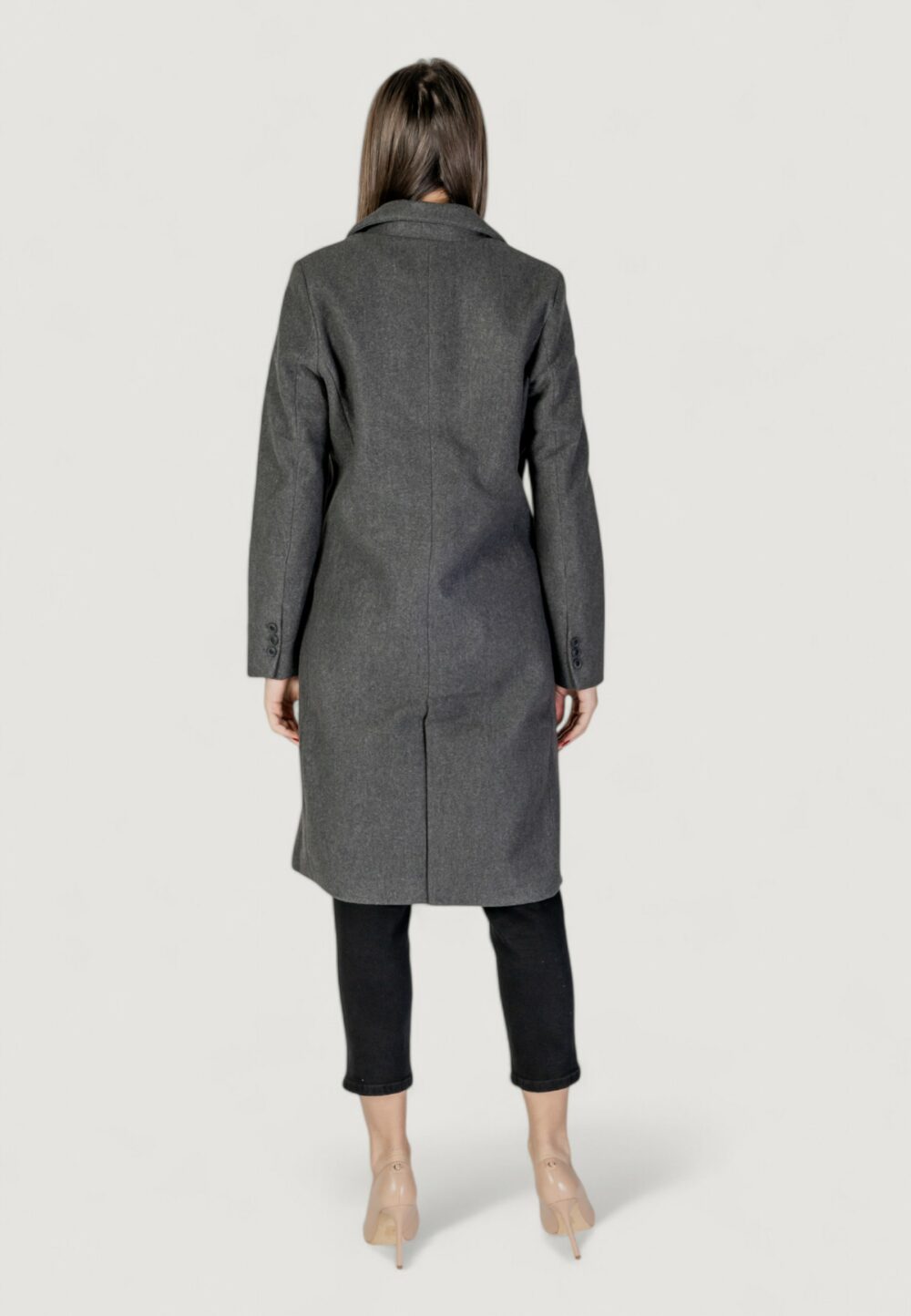 Cappotto Vero Moda vmfortunesara long coat ga boo Grigio - Foto 4