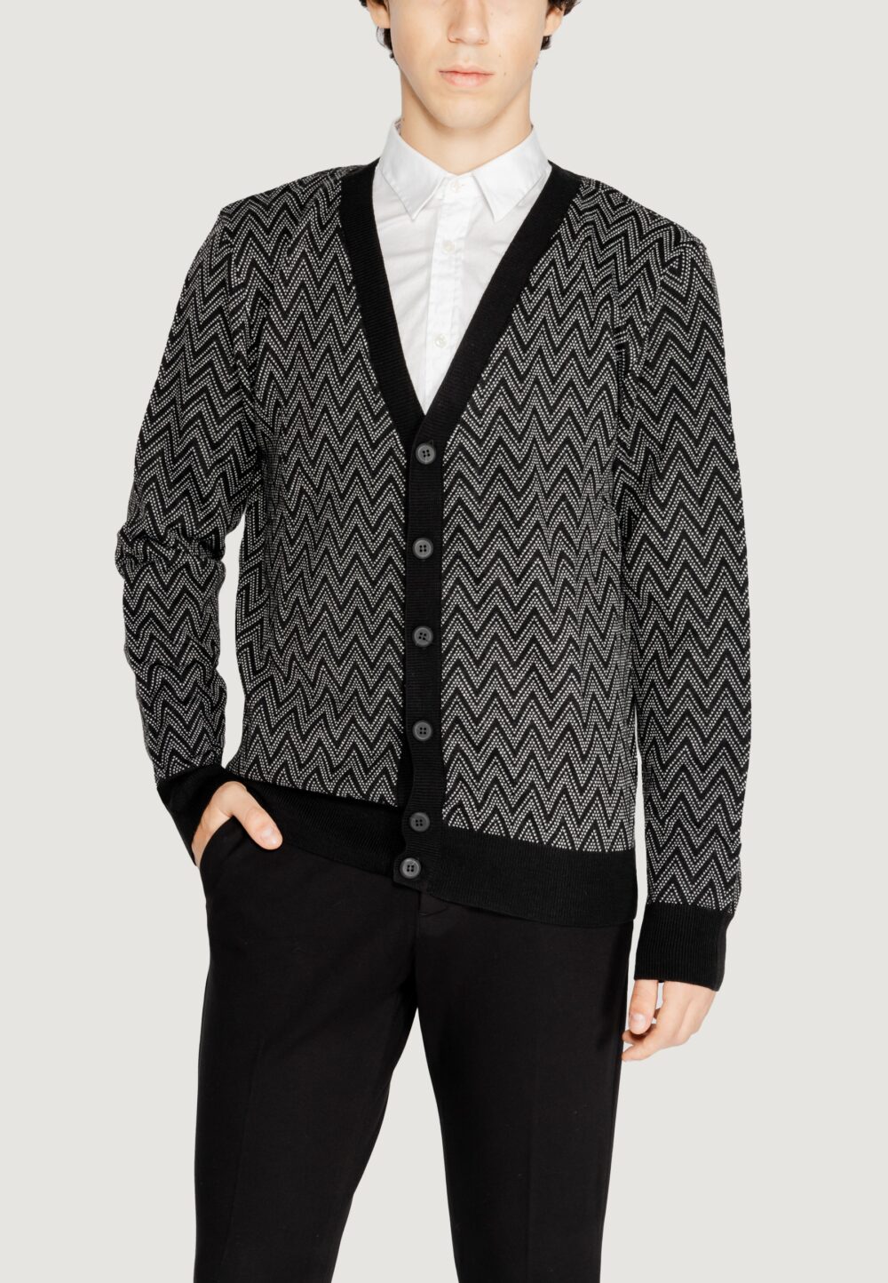 Cardigan Antony Morato wool blend Nero - Foto 6