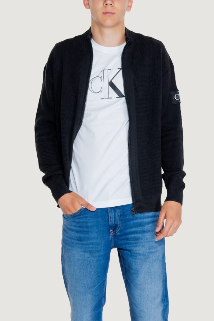 Cardigan Calvin Klein Jeans core badge Nero