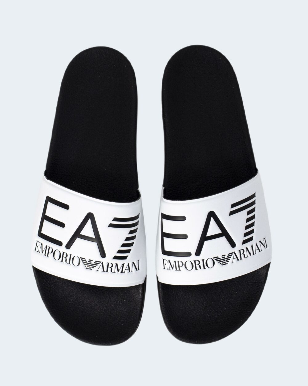 Ciabatte con fascia EA7 unisex Black-White - Foto 2