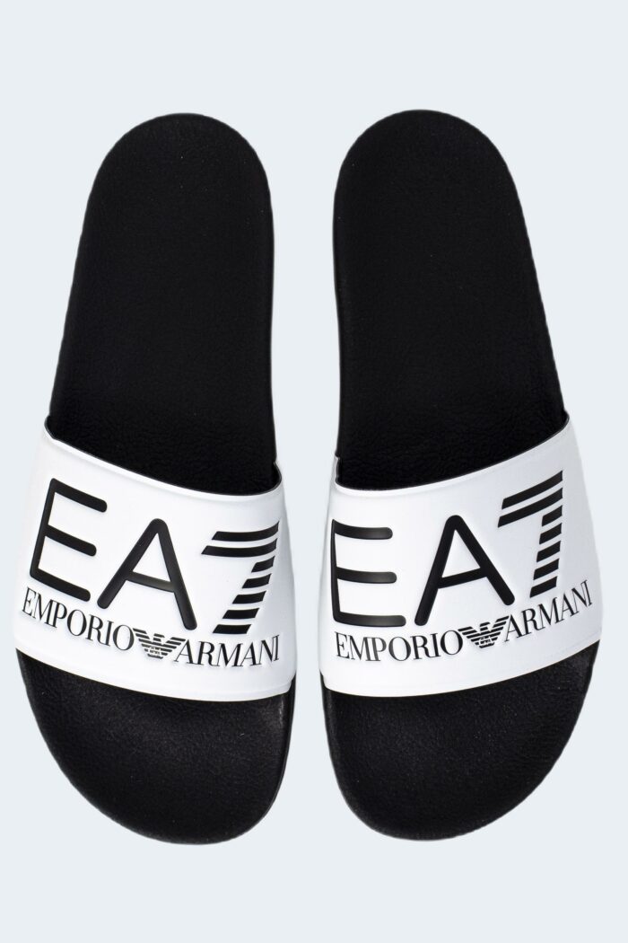 Ciabatte con fascia EA7 unisex Black-White