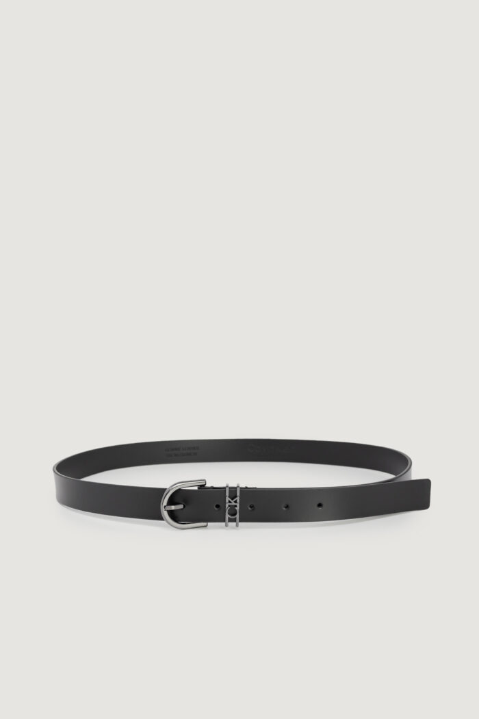 Cinta Calvin Klein Jeans ck loop rnd buckle belt Nero