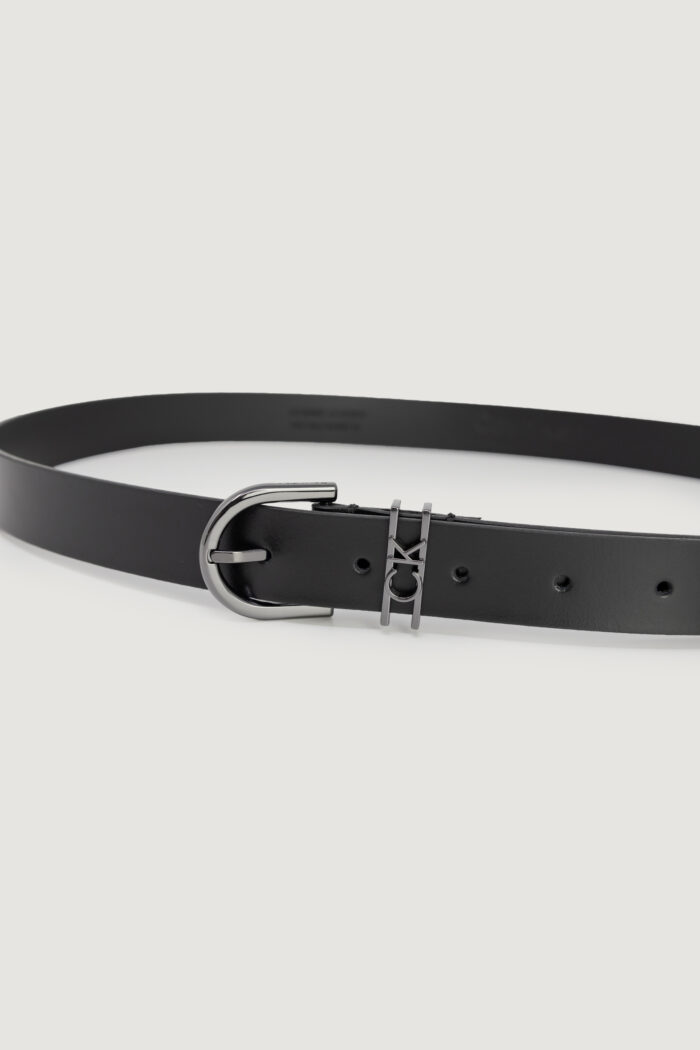 Cinta Calvin Klein Jeans ck loop rnd buckle belt Nero