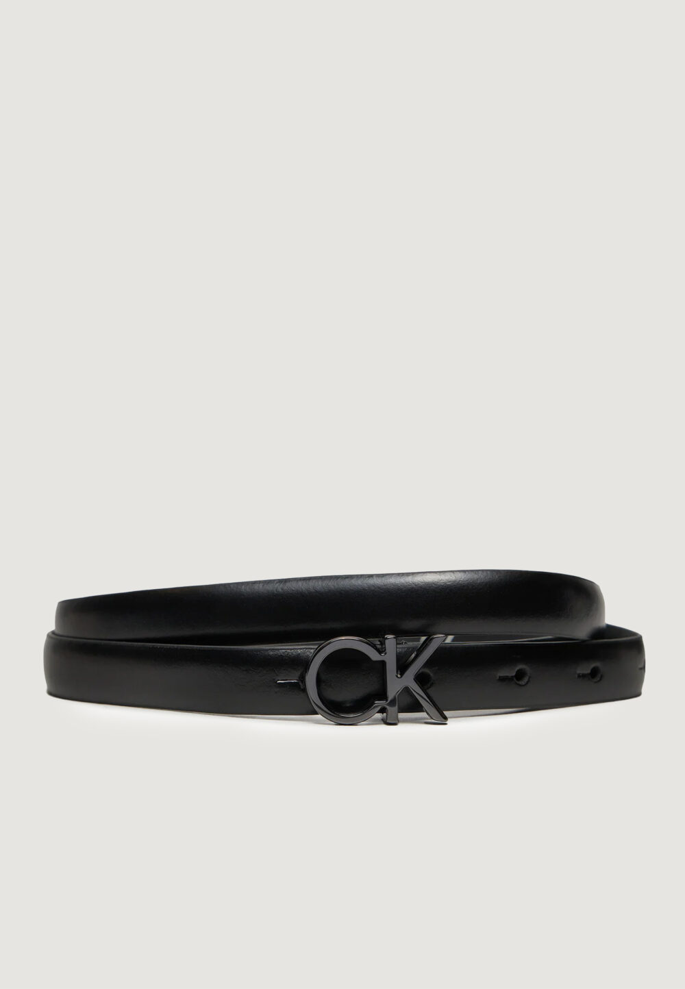 Cinta Calvin Klein ck thin belt 1.5cm Nero - Foto 1