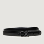 Cinta Calvin Klein ck thin belt 1.5cm Nero - Foto 1