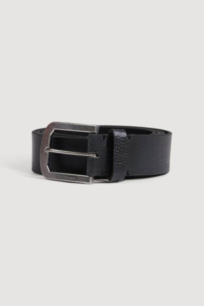 Cinta Calvin Klein classic pin buckle lthr 35mm Nero