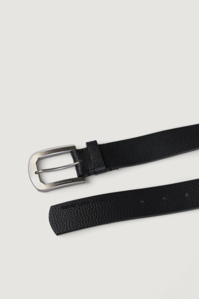 Cinta Calvin Klein classic pin buckle lthr 35mm Nero