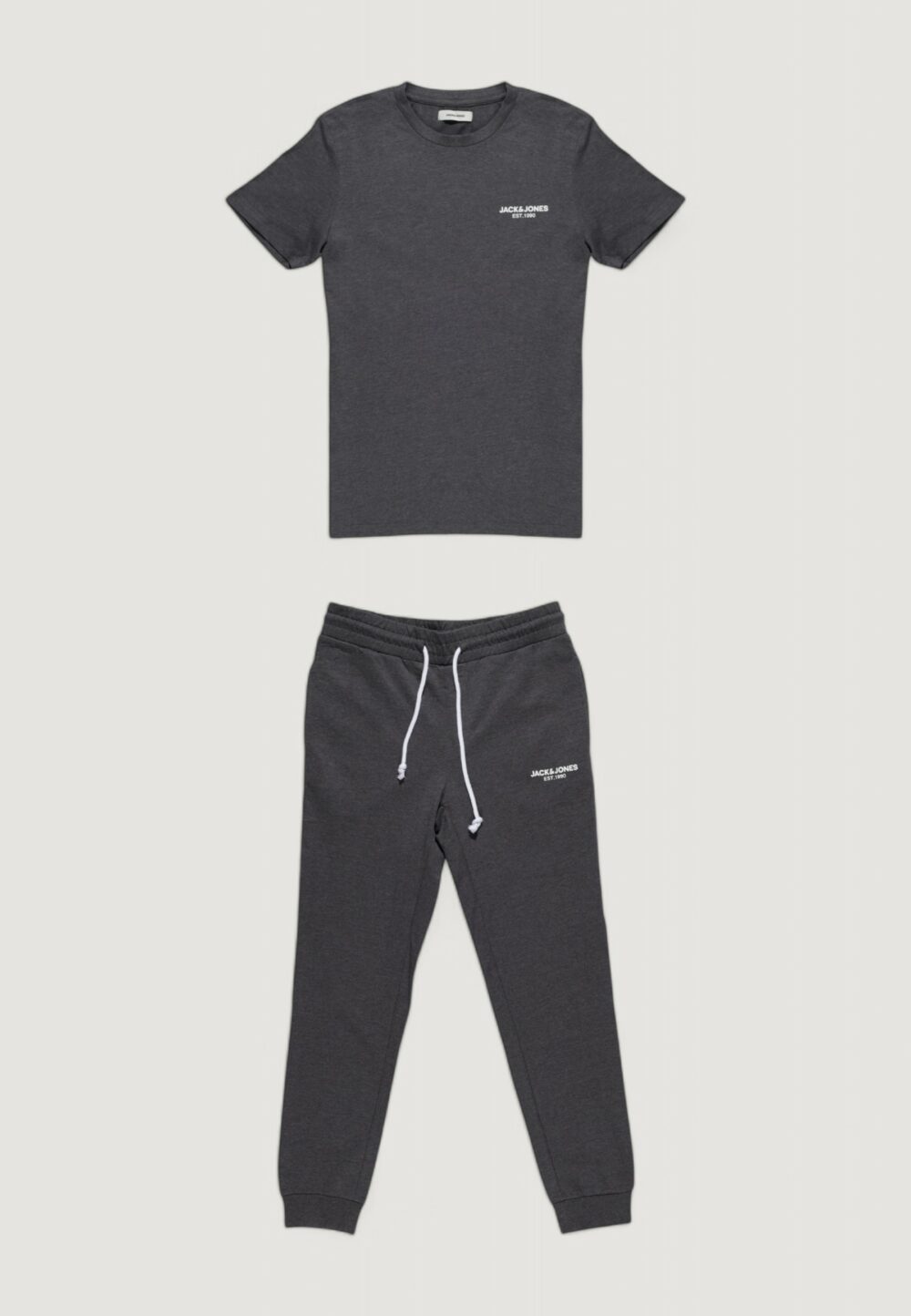 Tuta Jack Jones jachexa lw ss tee and sweat pants set Grigio - Foto 1