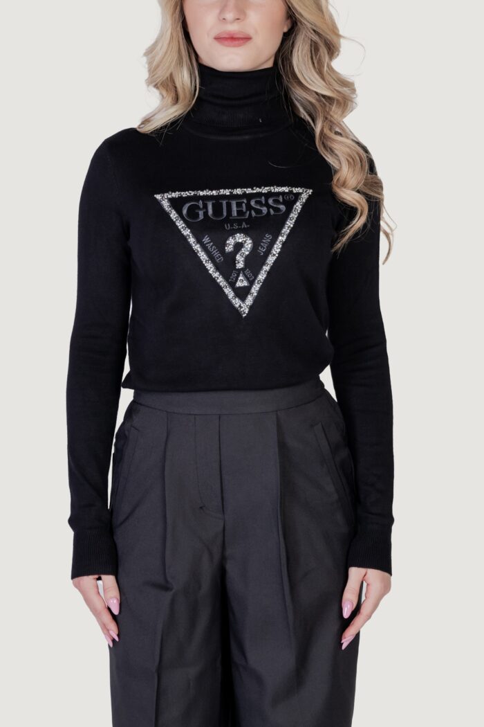 Dolcevita Guess piper triangle logo tn ls Nero