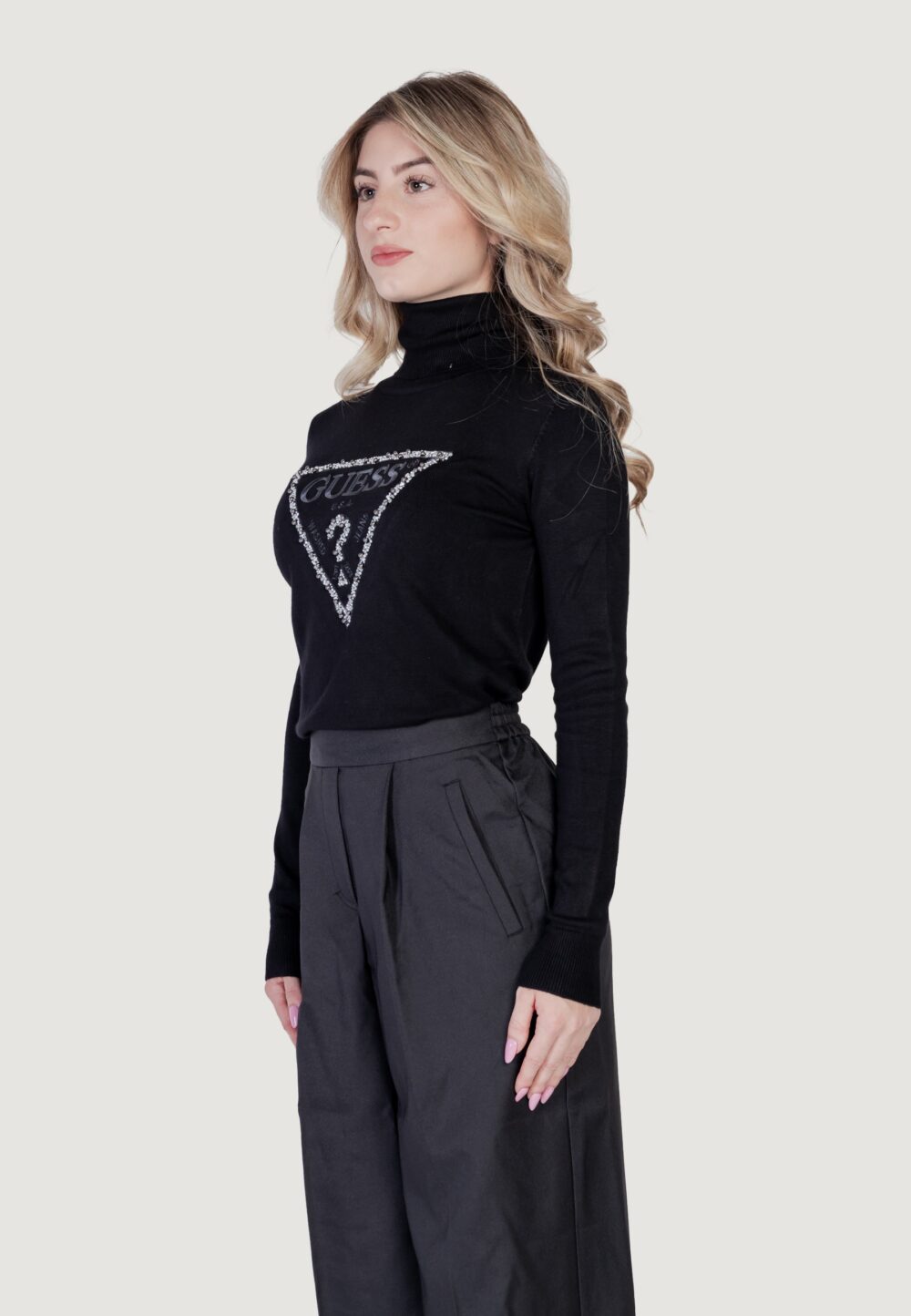 Dolcevita Guess piper triangle logo tn ls Nero - Foto 7