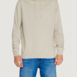 Felpa con cappuccio Calvin Klein Jeans washed monologo Beige - Foto 1