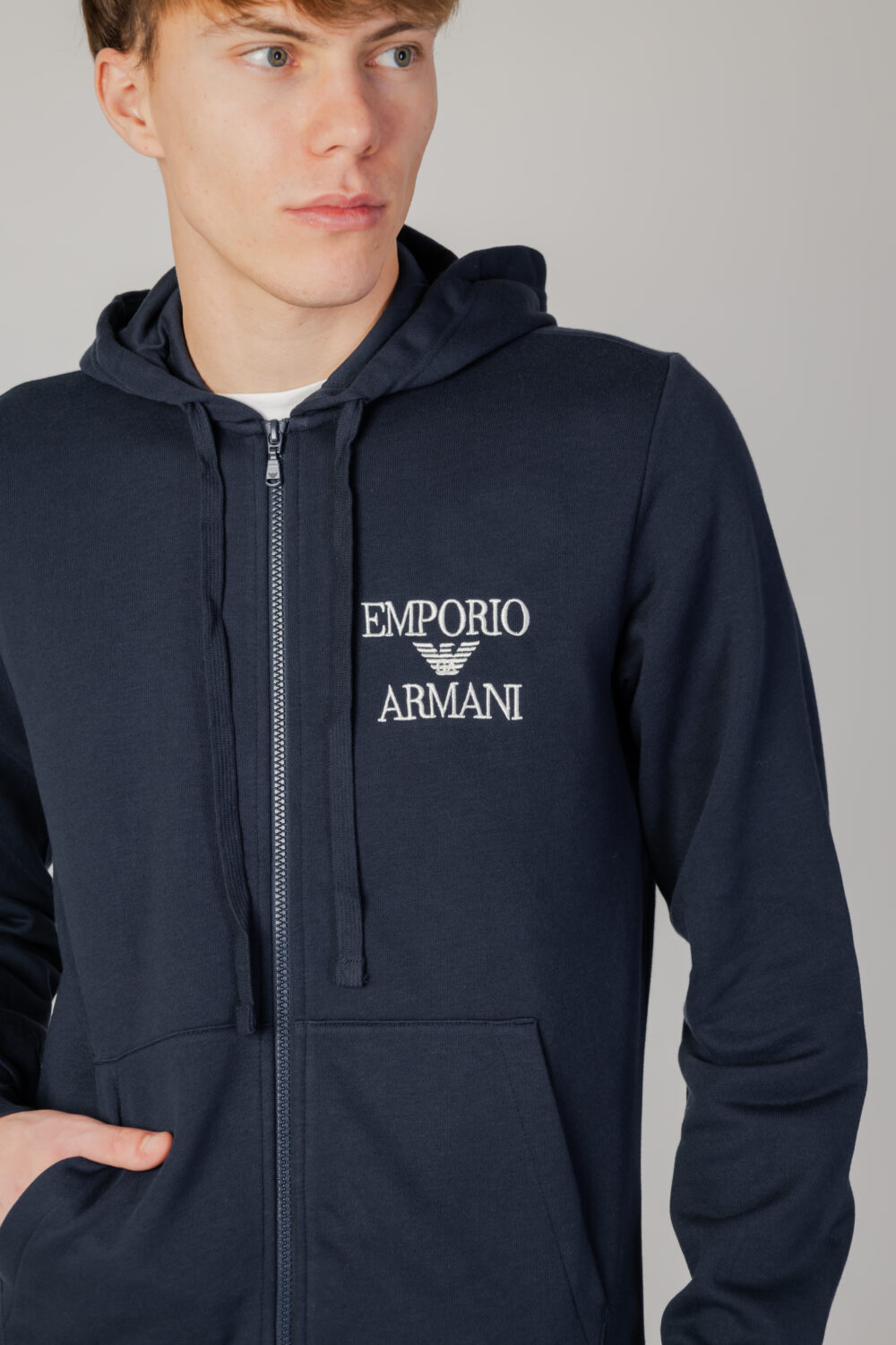 Felpa con cappuccio Emporio Armani Underwear hooded sweater Blu - Foto 2