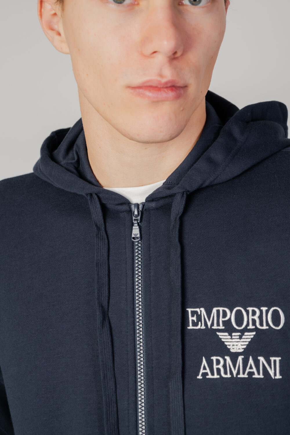 Felpa con cappuccio Emporio Armani Underwear hooded sweater Blu - Foto 8