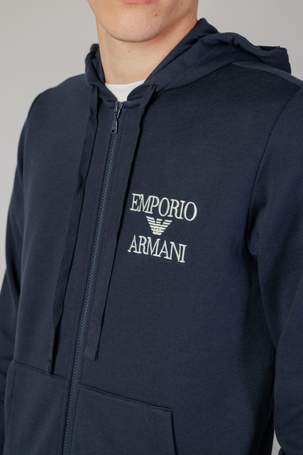 Felpa con cappuccio Emporio Armani Underwear hooded sweater Blu - Foto 9